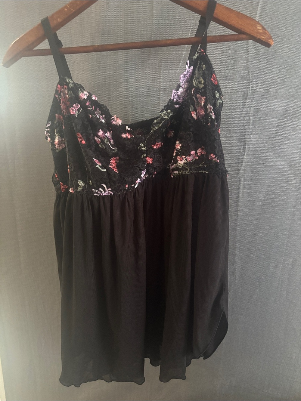 torrid Black Floral Lace Babydoll Camisole